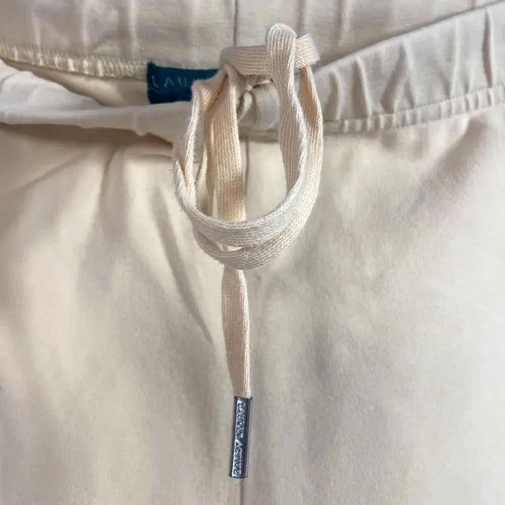 Lauren Active Ralph Lauren Cream Drawstring Capri Pants Size L Athleisure Casual - Picture 9 of 16